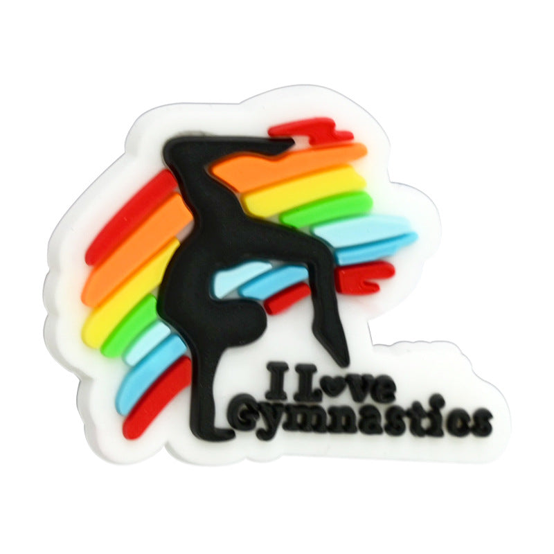 Wholesale  Random 100pcs/pack  Gymnastics Cartoon Beads DIY Beaded Pen Craft Beads